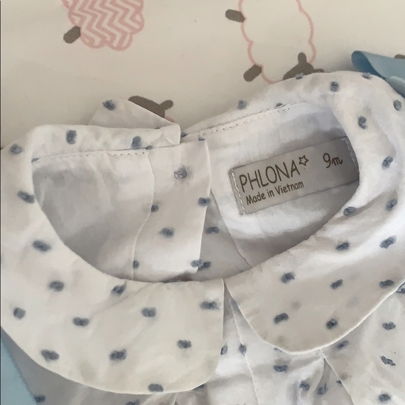 Phlona bubble blue Swiss dot - Picture 2 of 5